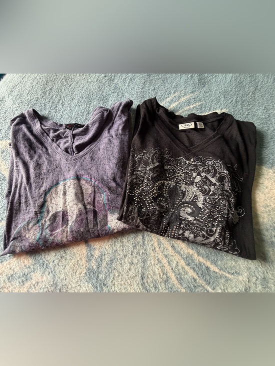 CATO/ Rock&Republic Tops - Bundle of 2 CATO /Rock&Republic Women’s Long Sleeve Ts Sizes 1XL and 18W/20W